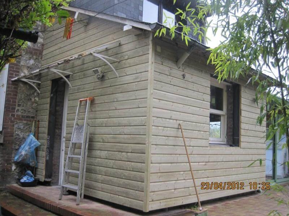 Réalisation d'une extension, ossature bois par Arts Menuiserie Agencement, menuisier à Rouen