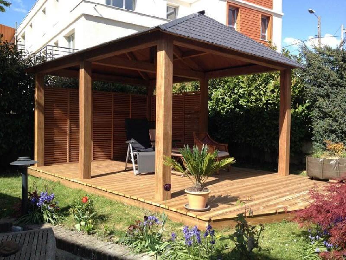 Réalisation d'une terrasse bois par Arts Menuiserie Agencement, menuisier à Rouen